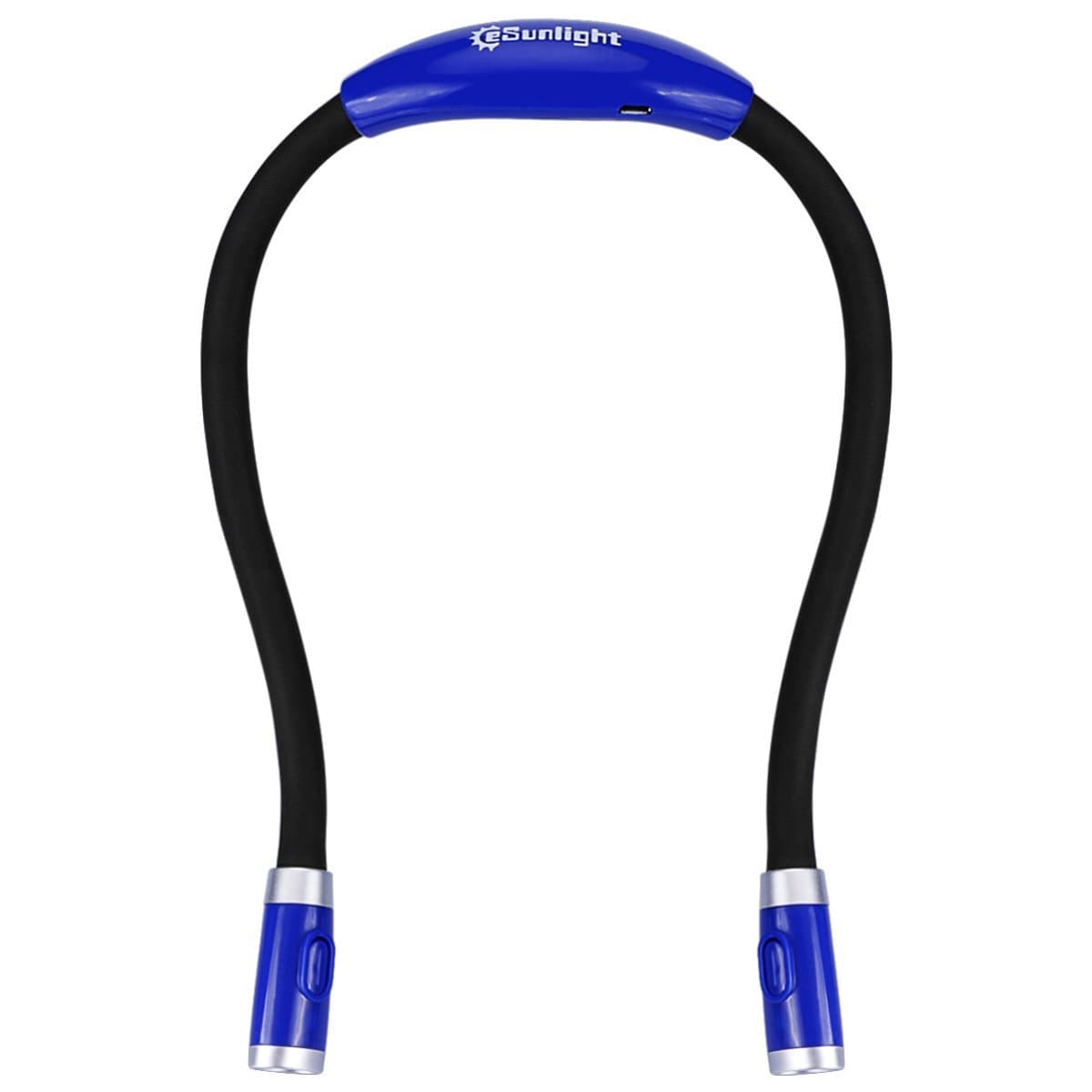 CeSunlight Rechargeable Neck LED Book Light, Hands Free, Best for Bed Reading or Read in Car, Flexible Arm, 4 Super Bright LED Bulbs, 4-Level Light Control