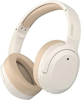W820NB Plus Hybrid Active Noise Cancelling Headphones - LDAC Codec - Hi-Res Audio Wireless & Wired - Fast Charge - Over Ear Bluetooth V5.2 Headphones for Travel/Home/Office- Ivory