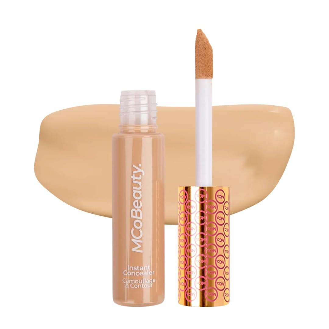 Instant Concealer Camouflage and Contour Medium - Full Coverage Cream Concealer for Dark Circles Blemishes - Brightening Highlighting Contouring Face Makeup - Cruelty Free Vegan - 1 Count