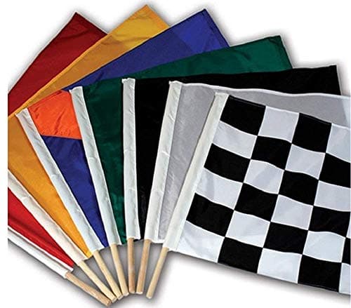 24" x 30" Official Size Auto Racing Flag Set, Sets Include 7 Authentic Nylon Racetrack Flags, Made in USA