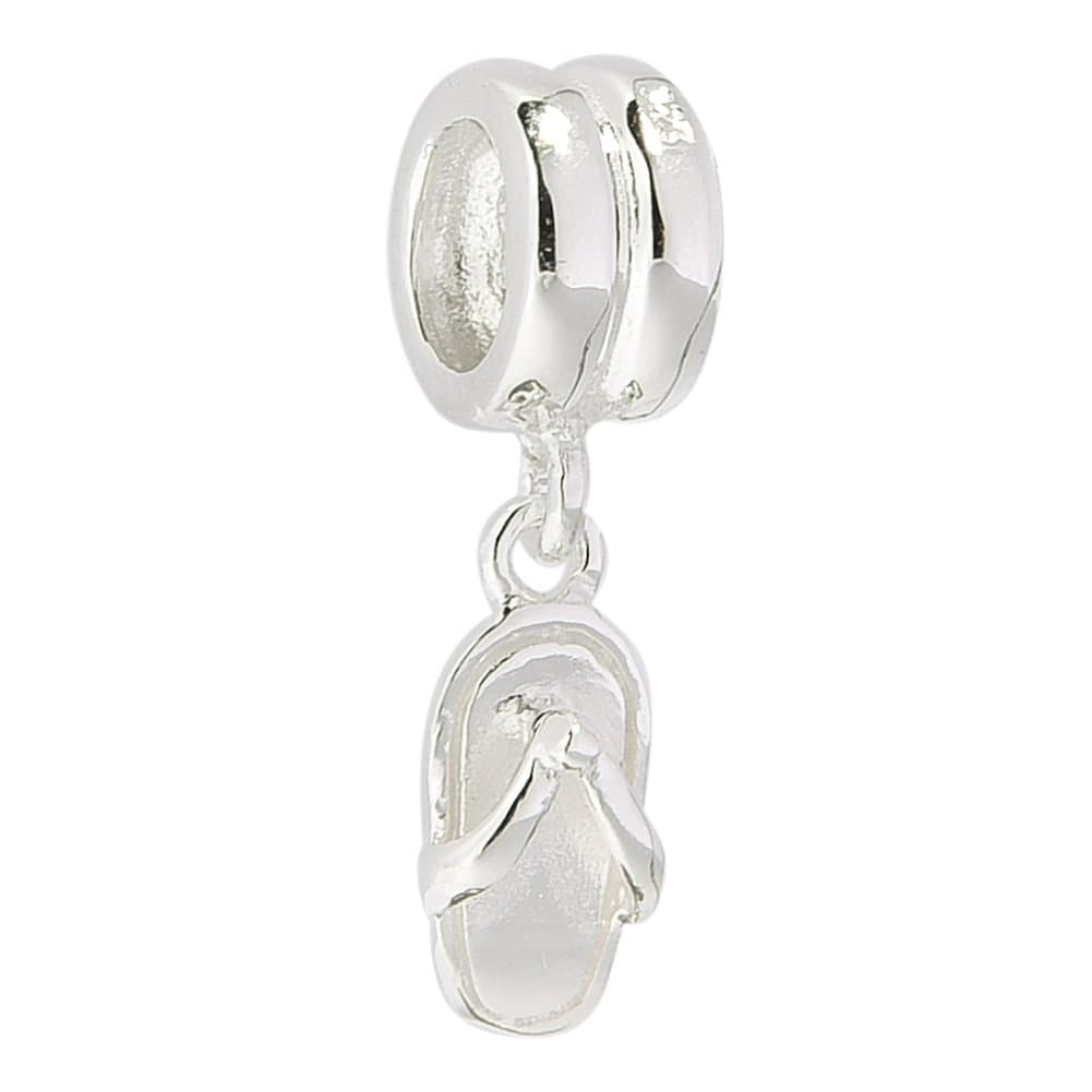Slipper Sandal Beatch Dangle Authentic 925 Sterling Silver Travel Charm Bead Fits Pandora Charms
