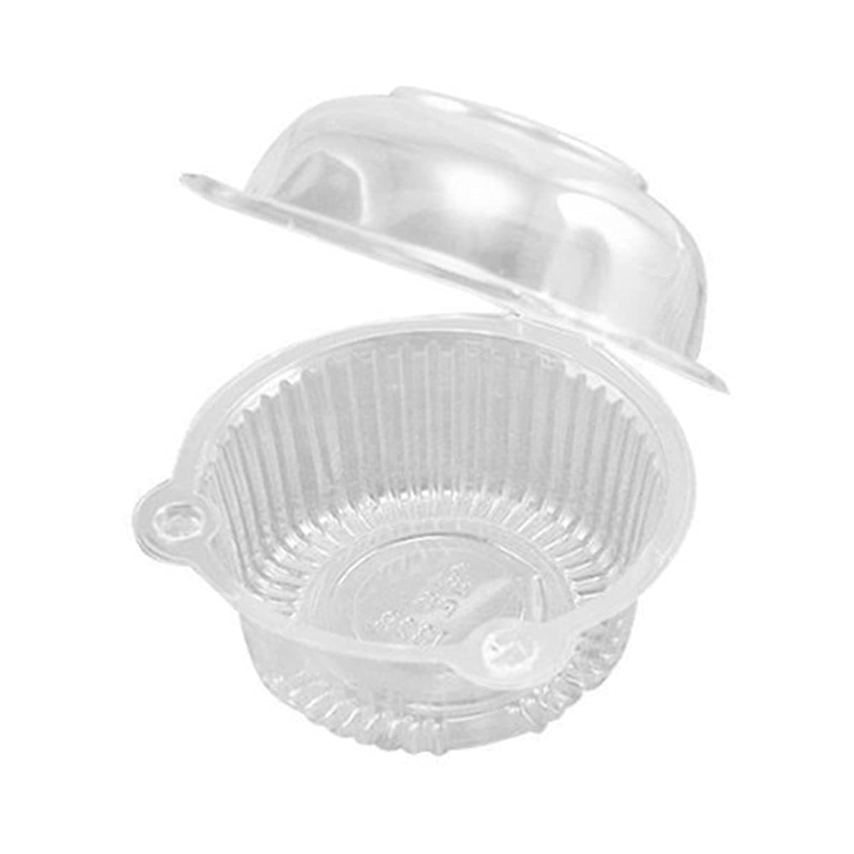 50 PCS Plastic Single Individual Cupcake Muffin Dome Holders Cases Boxes Cups Pods