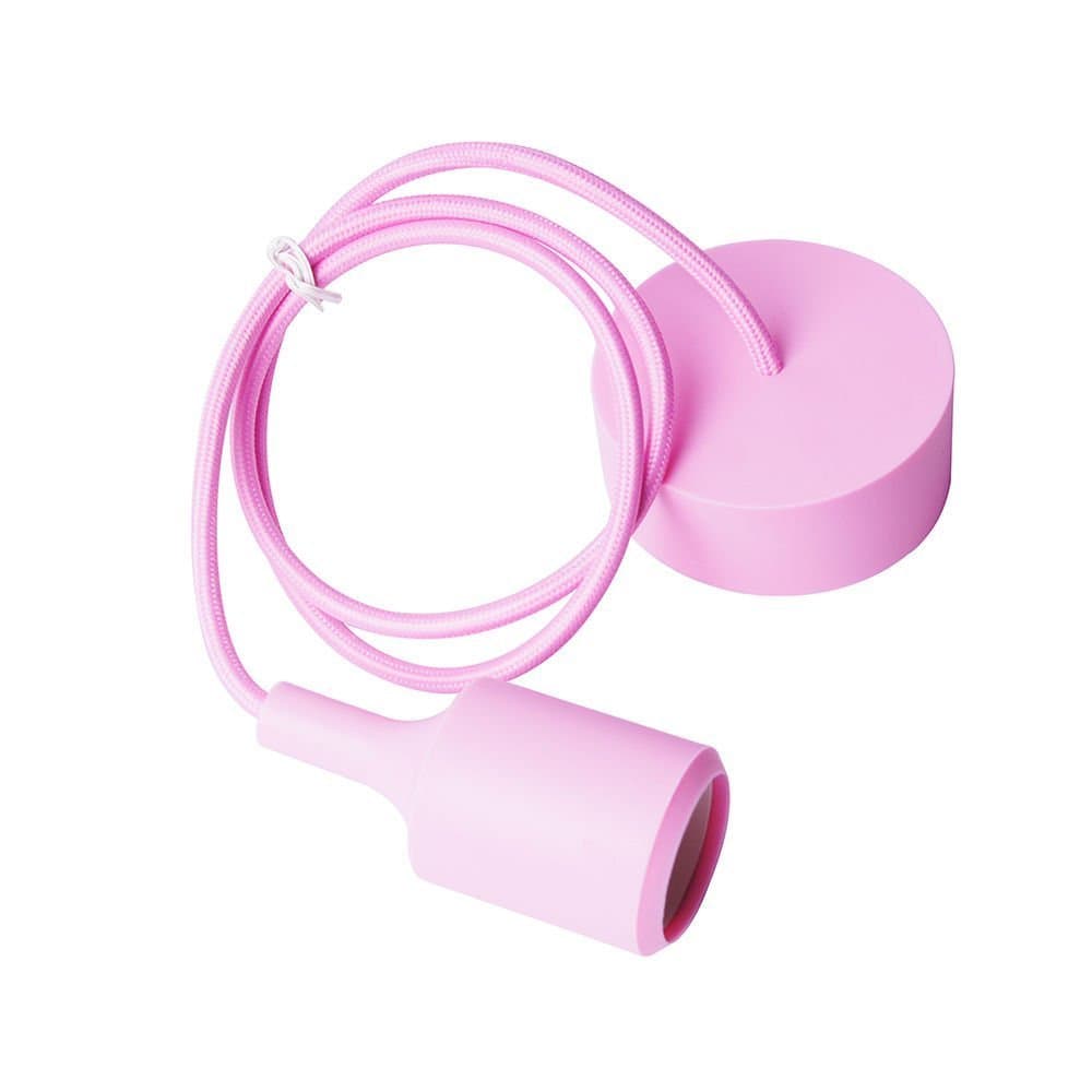 LightingCraft Silicone Ceiling Lamp Holder/Pendant Light DIY Ceiling Light Socket- E27/E26 -13 Colors:Red/Orange/Yellow/Green/Blue/Purple/Pink/Black/White/SkyBlue/Cyan/Gray/Coffee