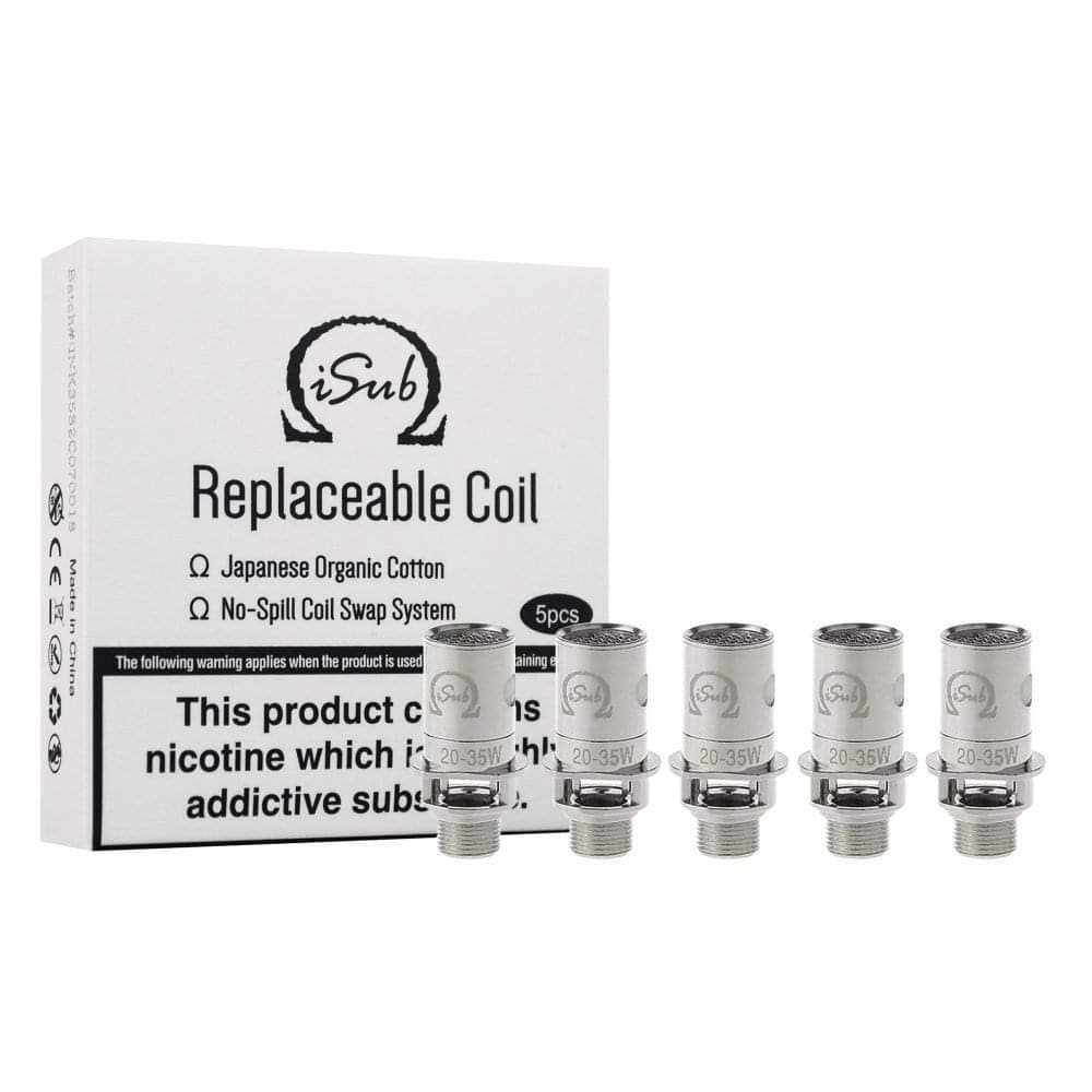 INNOKINiSub Standard Replacement Coils, 0.5 Ohm, Original Verification Sticker, Pack of 5, Innokin Vaping Coils, No Nicotine