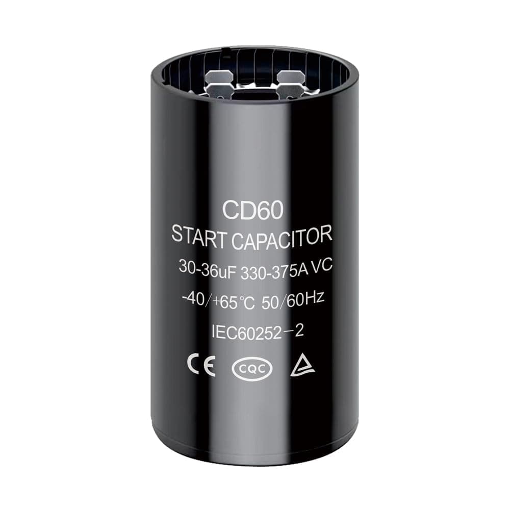 30-36 uf/MFD CD60 Round Start Capacitor ±20% 50/60 Hz 330-375 VAC Round Motor Well Pump Start Capacitor (30-36 uf/MFD, 1)