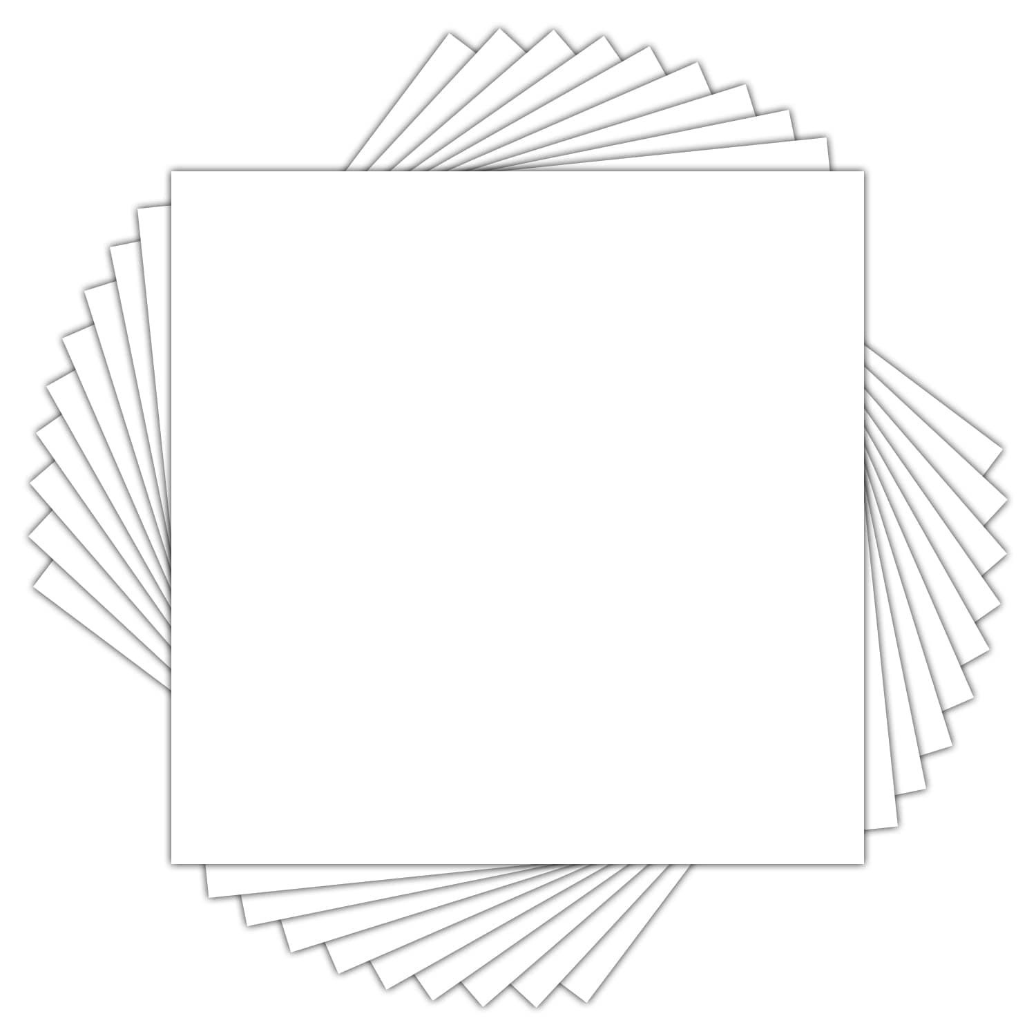 Golden State Art, 8x8 White Backing Board, Backer Boards for Frame, Picture (10 Pack)