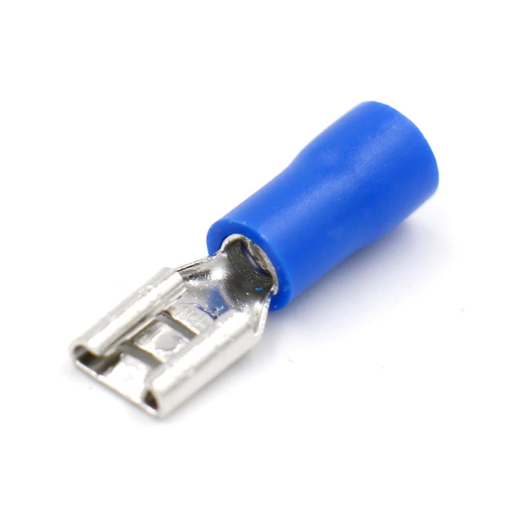 Balmann Blade Receptacles Blue Pin Size 4.8 mm Crimp Terminals Insulated for Electronics and Hobby – CABLE LUGS Pack of 25)