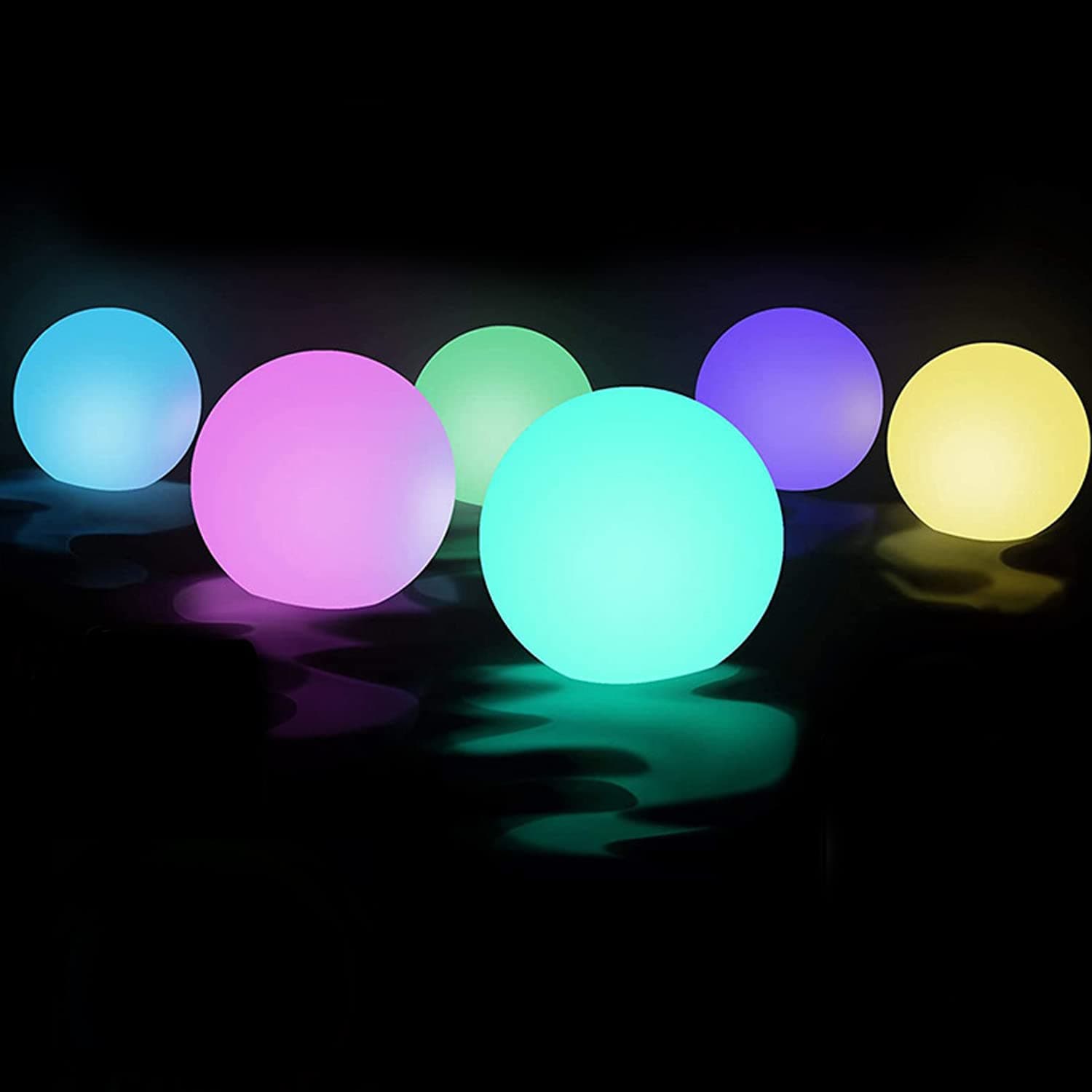 Floating Pool Light, RGB Color Changing Bath Led Ball Night Light,IP68 Waterproof Hot Tub Accessories,Glow Ball Light for Pool Pond Spa Bathtub Gift Home Decor(2pc)