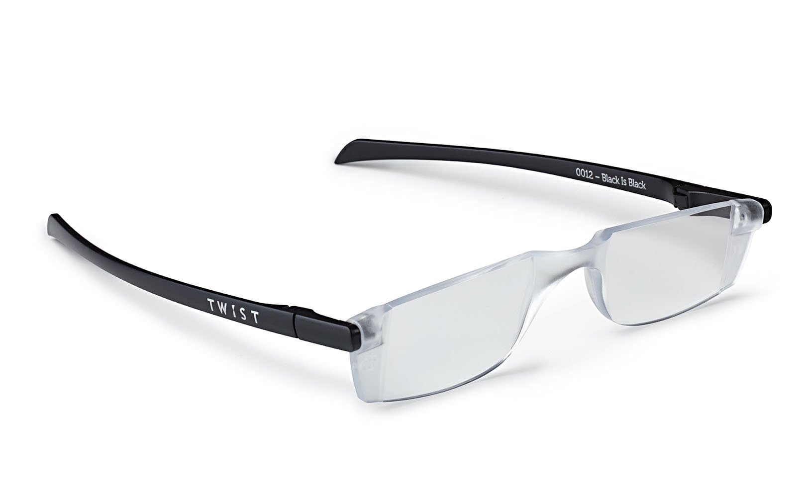 Twist ONE Read Flat Folding Reading Glasses (+1.50, Black is Black)
