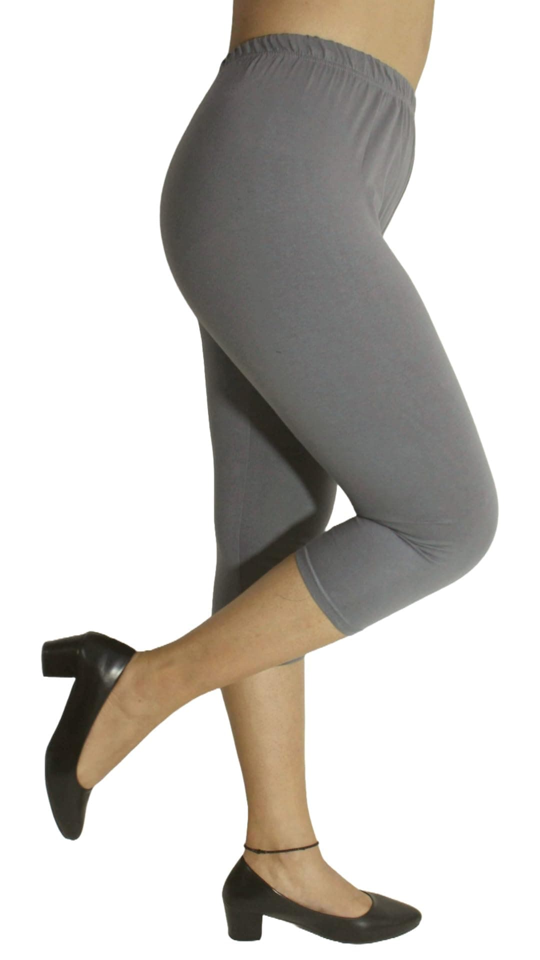 PINKSHELL Plain Capri for Women - Active Workout Running Trendy Slim Fit Three Fourth Capri