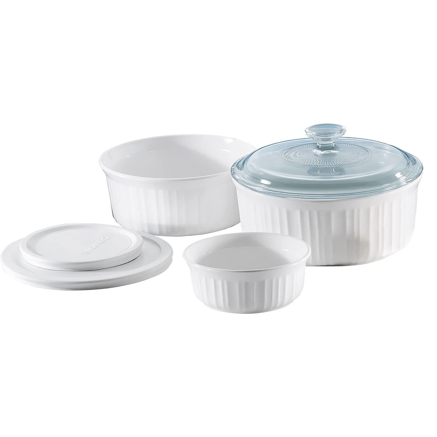 Corningware 6 Piece Set 2.5 Qt. 16 Oz White2