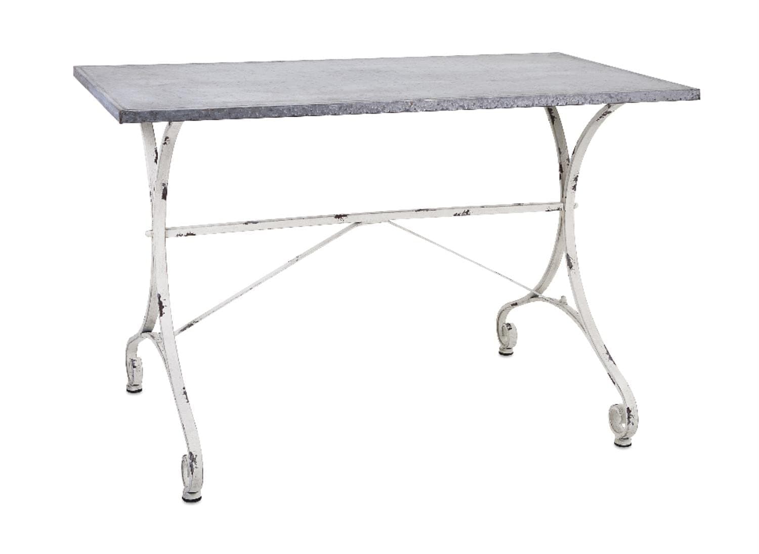 IMAX 65338 Katie Galvanized Table, Funcational Galvanized Table, Sturdy Design For Everyday Use, 29.75"H x 44"W x 24"