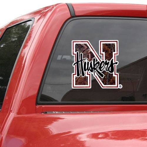 NCAA Nebraska Cornhuskers 12'' Camo Car Decal