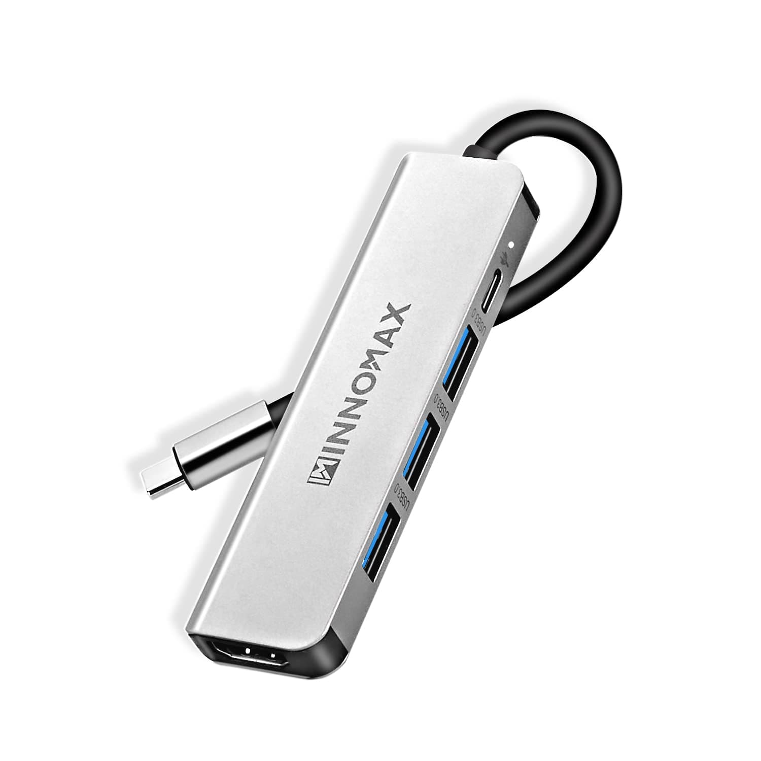 USB C to USB Hub, INNOMAX Aluminum USB Type C to 4K HDMI Adapter with 3 USB 3.0 Ports, 100W Power Delivery, Thunderbolt 3 USB 3.0 Dongle for MacBook Pro Air, iPad Pro, Dell, Chromebook and More