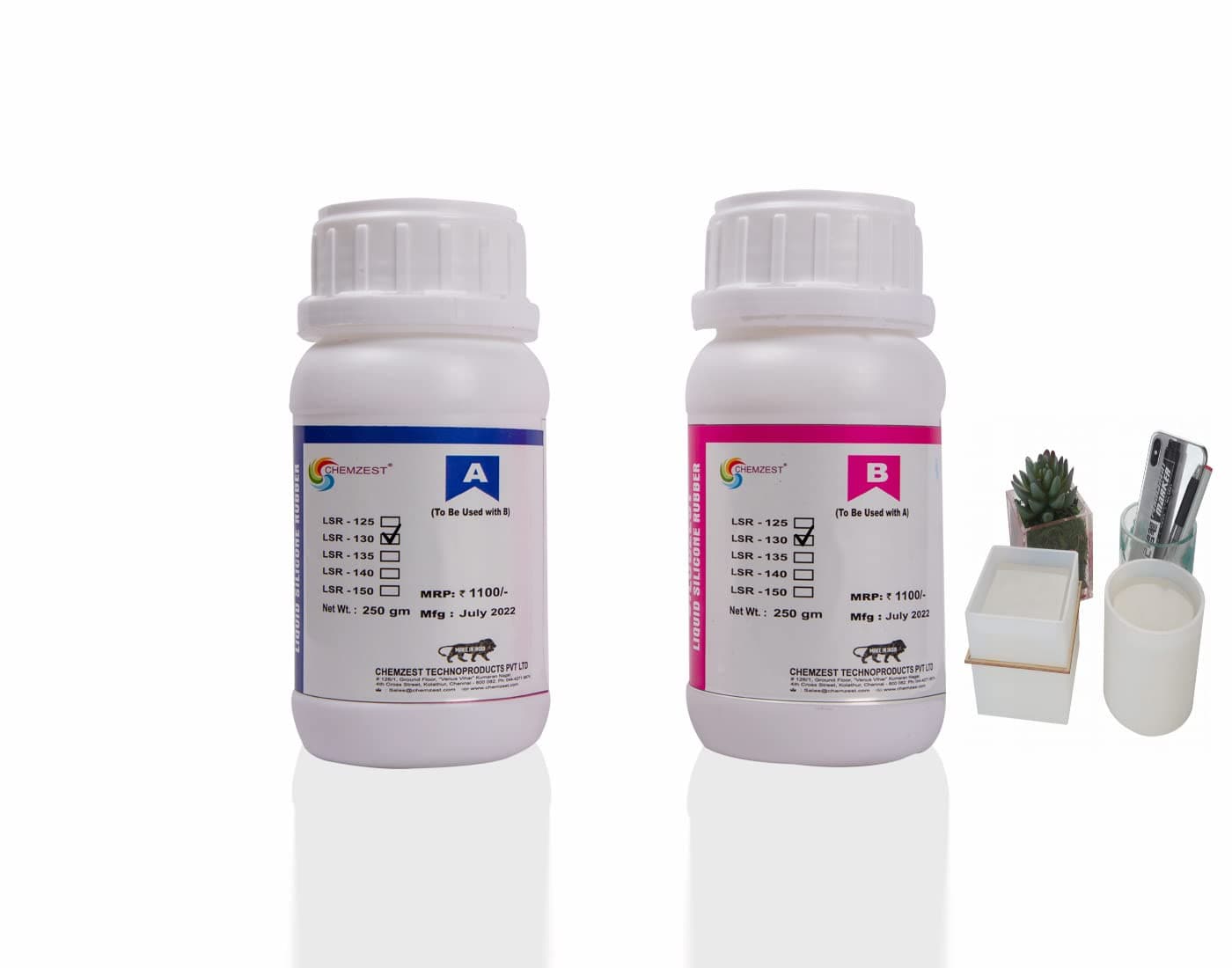 SILOCZEST Silicone Mold Making Kit,30A Liquid Silicone Rubber,1:1 Mixing Ratio|Ceramics Mold,Robot Dummies,Mechanical Component Mold Making|Translucent(500GM)