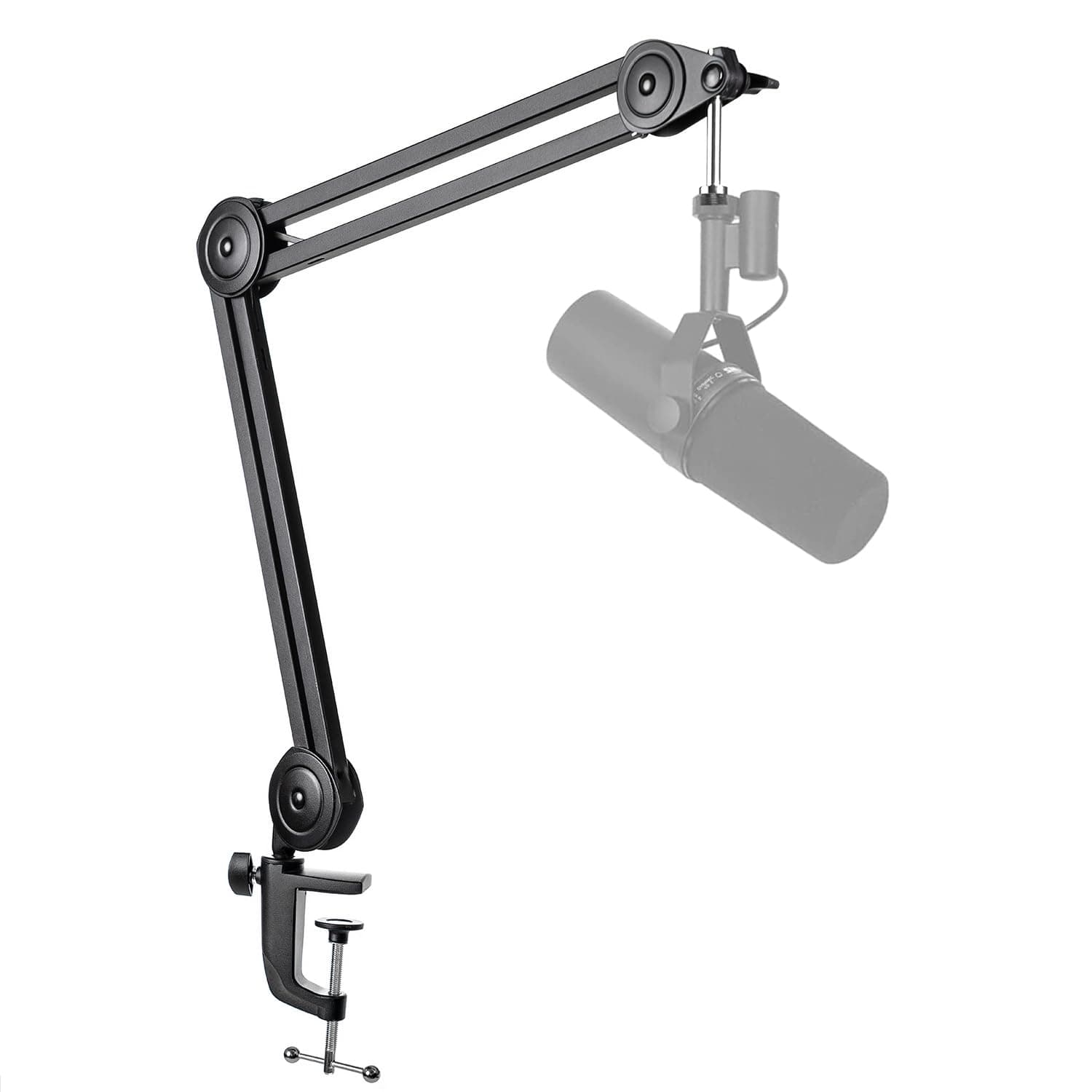 Microphone Arm Stand-Heavy Duty Boom Arm, Suspension Scissor Adjustable Mic Stand with Desk Mount, 5/8" Screw, Cable Ties, for Recording Gaming Streaming Podcasting-BM63