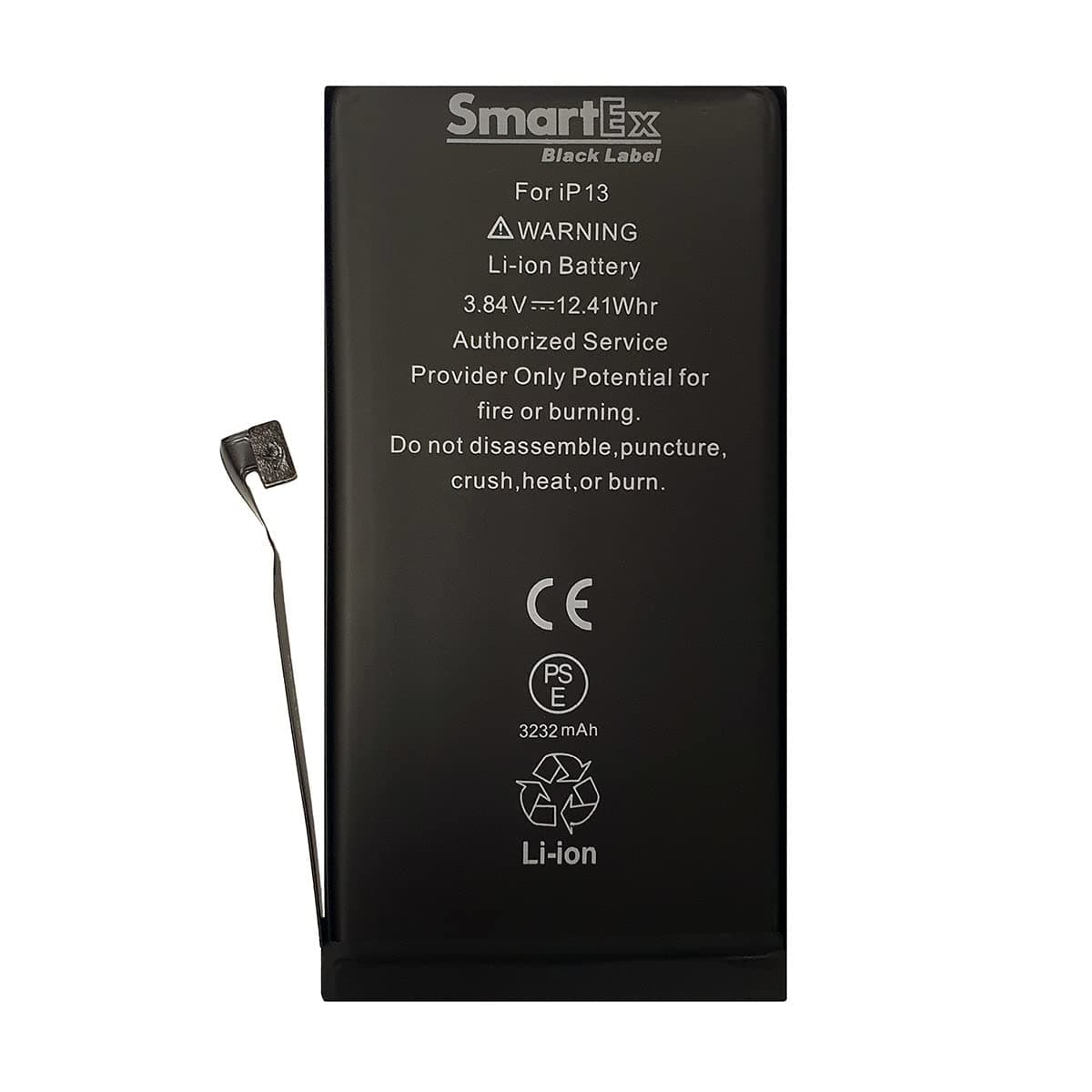 Smartex® Black Label Battery compatible with iPhone 13 - Capacity 3232 mAh | 2 Years Warranty
