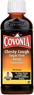 Covonia Chesty Cough Sugar Free Syrup Loosen Chesty Coughs & Troublesome Stubborn Mucus Alcohol Free Suitable For Vegetarians & Vegans For Adults & Children Aged 12 + Cough Medicine 150ml