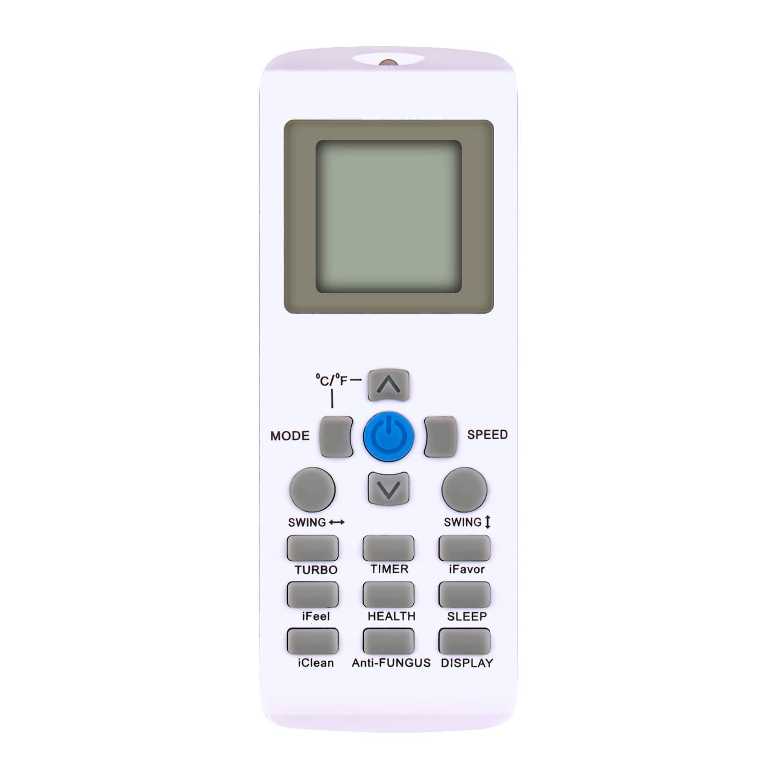 AULCMEET YKR-P/001E Replace AC Remote Controller Compatible with AUX/York Mini Split Air Conditioner Sub A/C Remote YKR-P/002E YKRP/002E YKR-P/003E ASW-H12A2INV