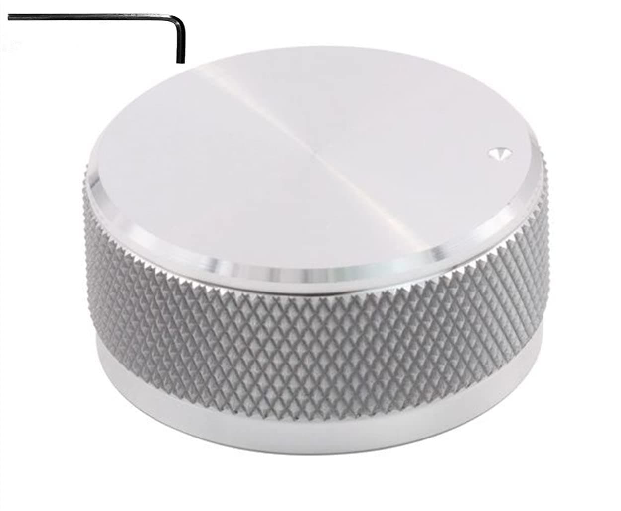35 x 16 mm Solid All-Aluminum knob High-Precision CNC Machining Bile Amplifier Volume Potentiometer knob Cap (Silver)