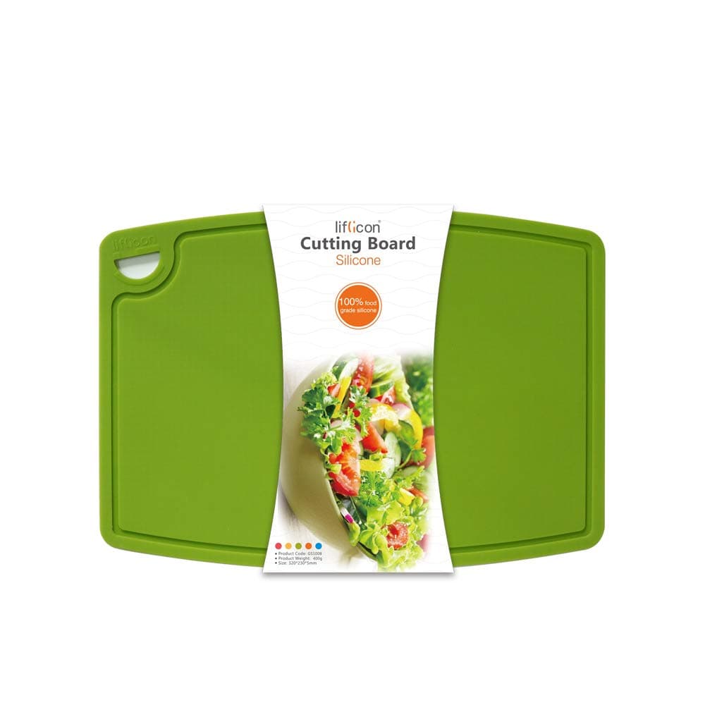 Extra Large Thick Silicone Cutting Board 14.6'' x 10.43'' Chopping Board Flexible Cutting Mats Dishwasher Safe-Green
