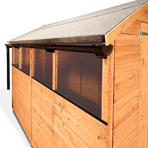 BillyOh Plastic Gutter System Kit (12ft), Ideal for Sheds & Outbuildings, Universal Fit