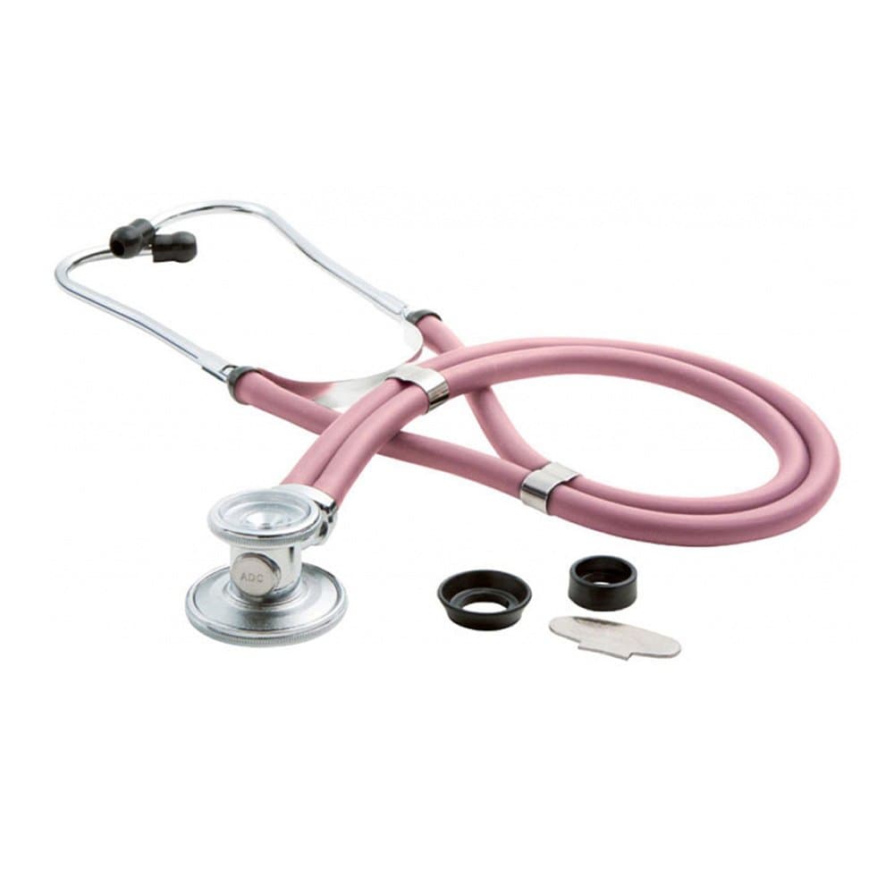 ADC 641P Ad scope 641 Sprague Stethoscope with 5 Interchangeable Chest piece Options, 30" Length, Pink