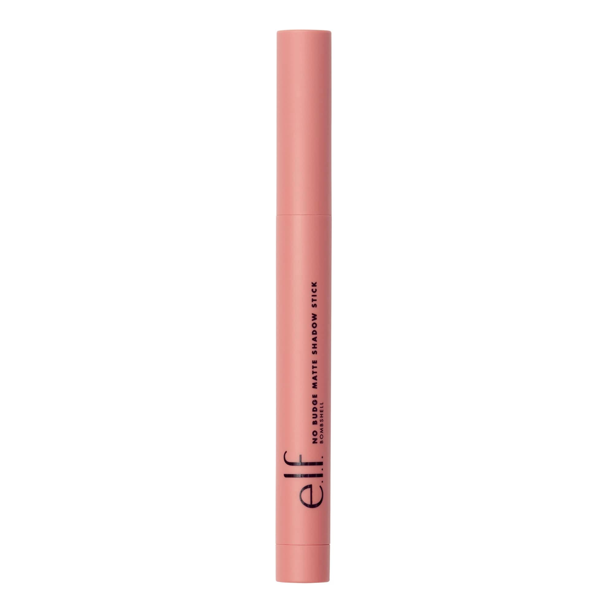 e.l.f. No Budge Matte Shadow Stick, One-Swipe Cream Eyeshadow Stick, Long-Wear & Crease Resistant, Matte Finish, Vegan & Cruelty-Free, Bombshell