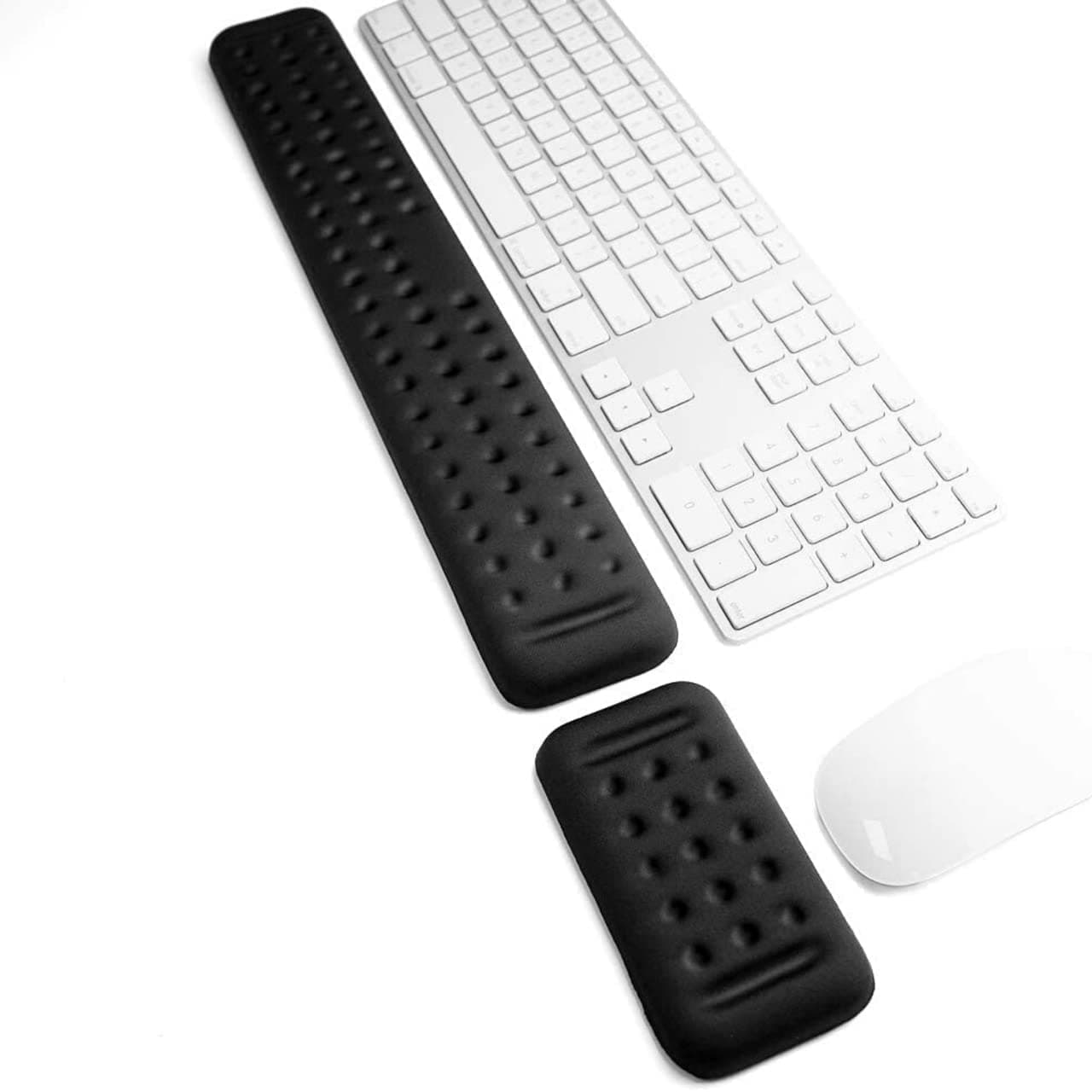 Memory Foam Keyboard Wrist Rest Pad and Mouse Pad with Wrist Rest-Ergonomic Hand Palm Rest Support-Memory Foam Pads Gaming, Computer, PC, Laptop, Mac Typing and Wrist Pain Relief (17.3 Inch, Black)