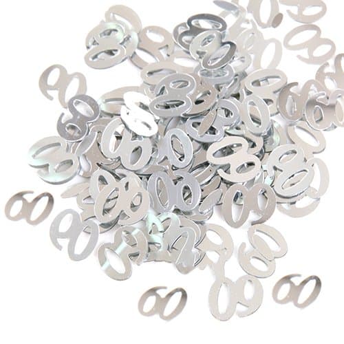 Endless Creations Silver 60th Birthday Confetti - 14g