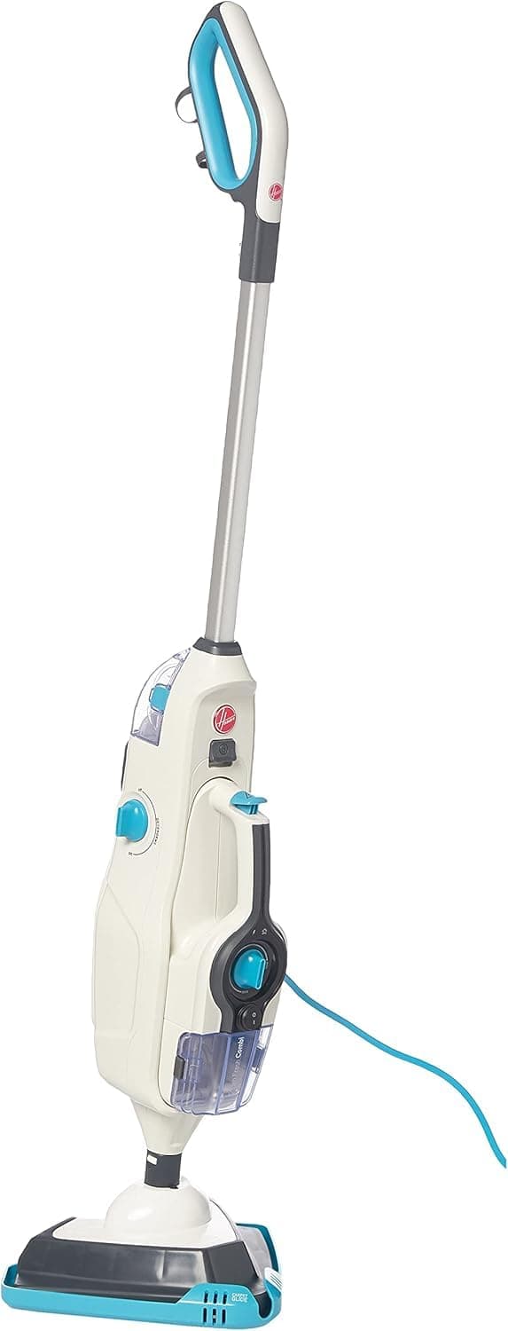 Steam Fresh Combi 2 in 1 Multi-Surface Powerful Steam Mop & Detachable Handheld Vacuum Cleaner with 10 Accessories, White-Blue, 1Year Warranty - HS86-SFC-M