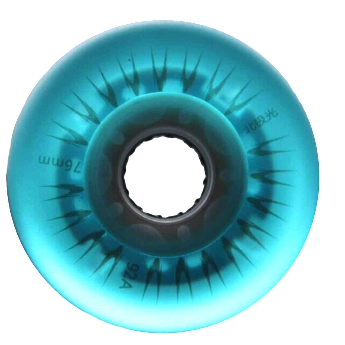 92A PU Led Light Up Inline Skate Replacement Wheels Without Bearings (Pack of 4) 72mm 76mm 80mm for Inline Skate Wave Board Caster Board Street Surf