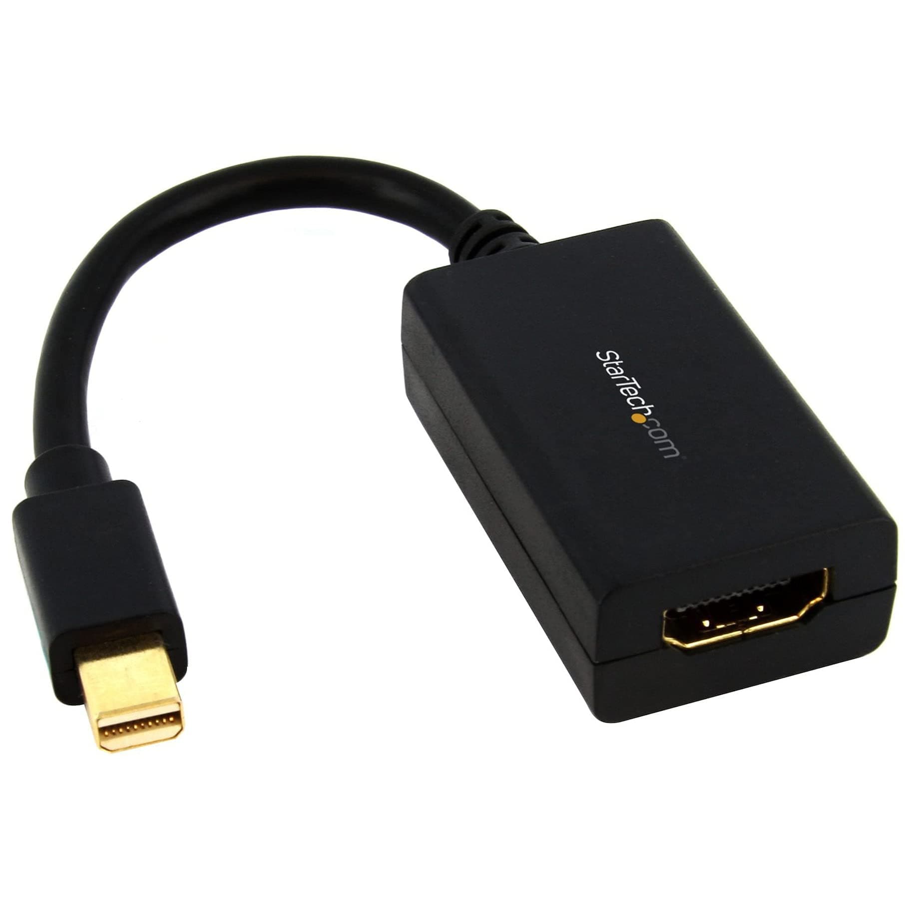 StarTech.com Mini DisplayPort To HDMI Adapter - 1080p - Mini DP To HDMI Monitor/Display/TV - Passive mDP 1.2 to HDMI Adapter Dongle Video Converter - Upgraded Version Is MDP2HDEC (MDP2HDMI),Black