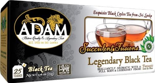 Adam True Ceylon Tea 6-pack (Legendary Black Tea, 25-count boxes)