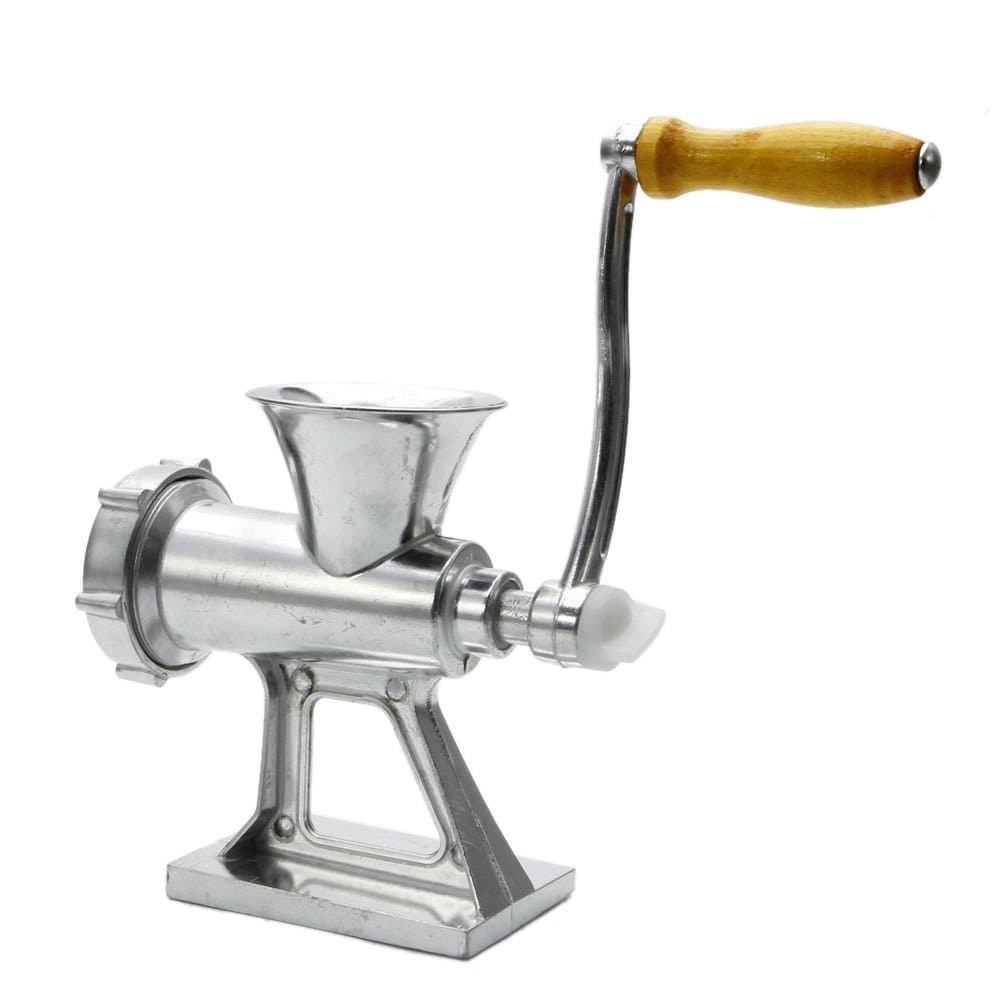 4-function Meat Grinder Mincer Manual Kitchen Food Mincer Hand Operated Sausage Stuffer Silver Mincer