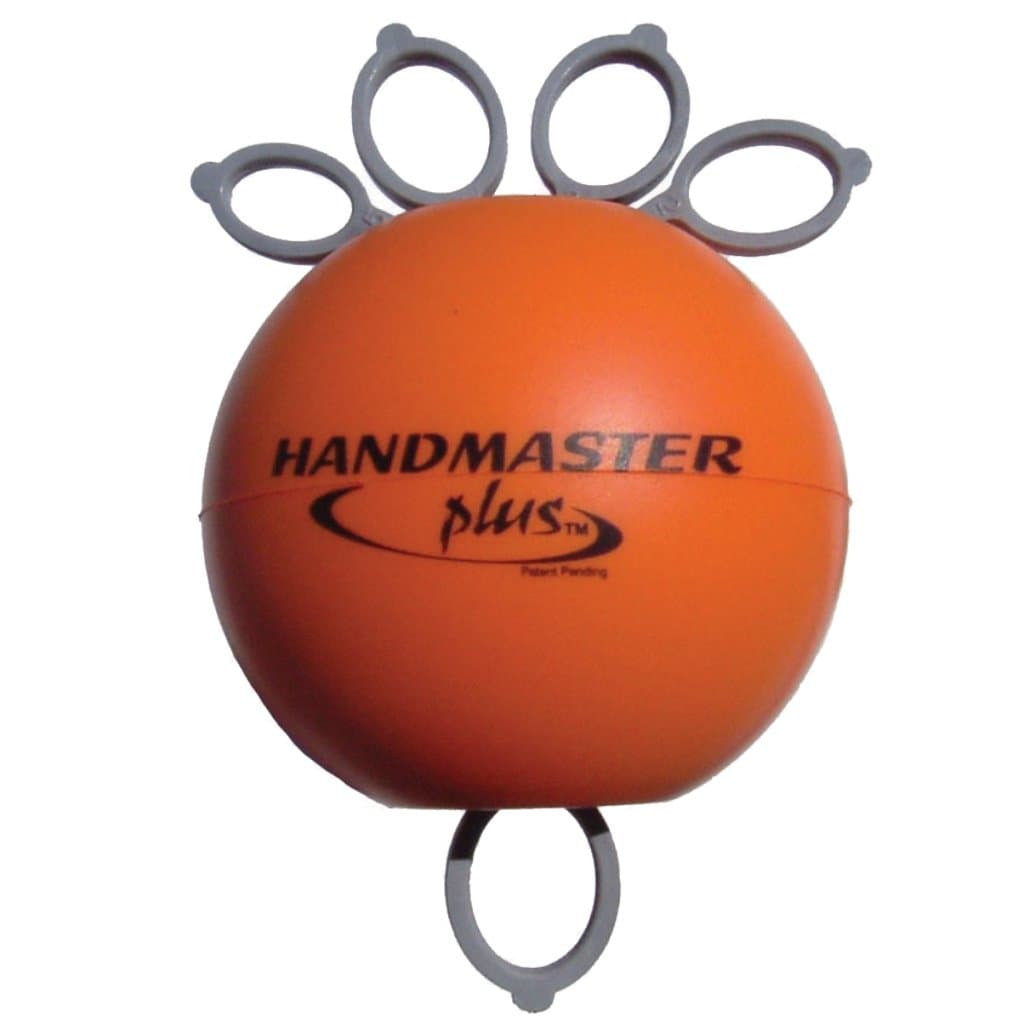 Handmaster Plus Physical Therapy Hand Exerciser - Forearm Exerciser with Stress Relief Ball - Hand Therapy Balls for Exercise, Training - Finger Exerciser & Strengthener - Firm Tension, Orange