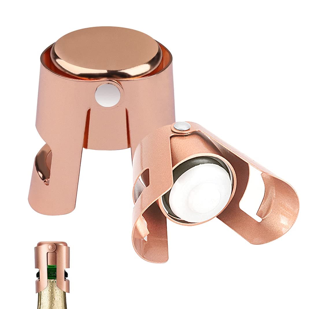 2 Pcs Rose Gold Champagne Stopper