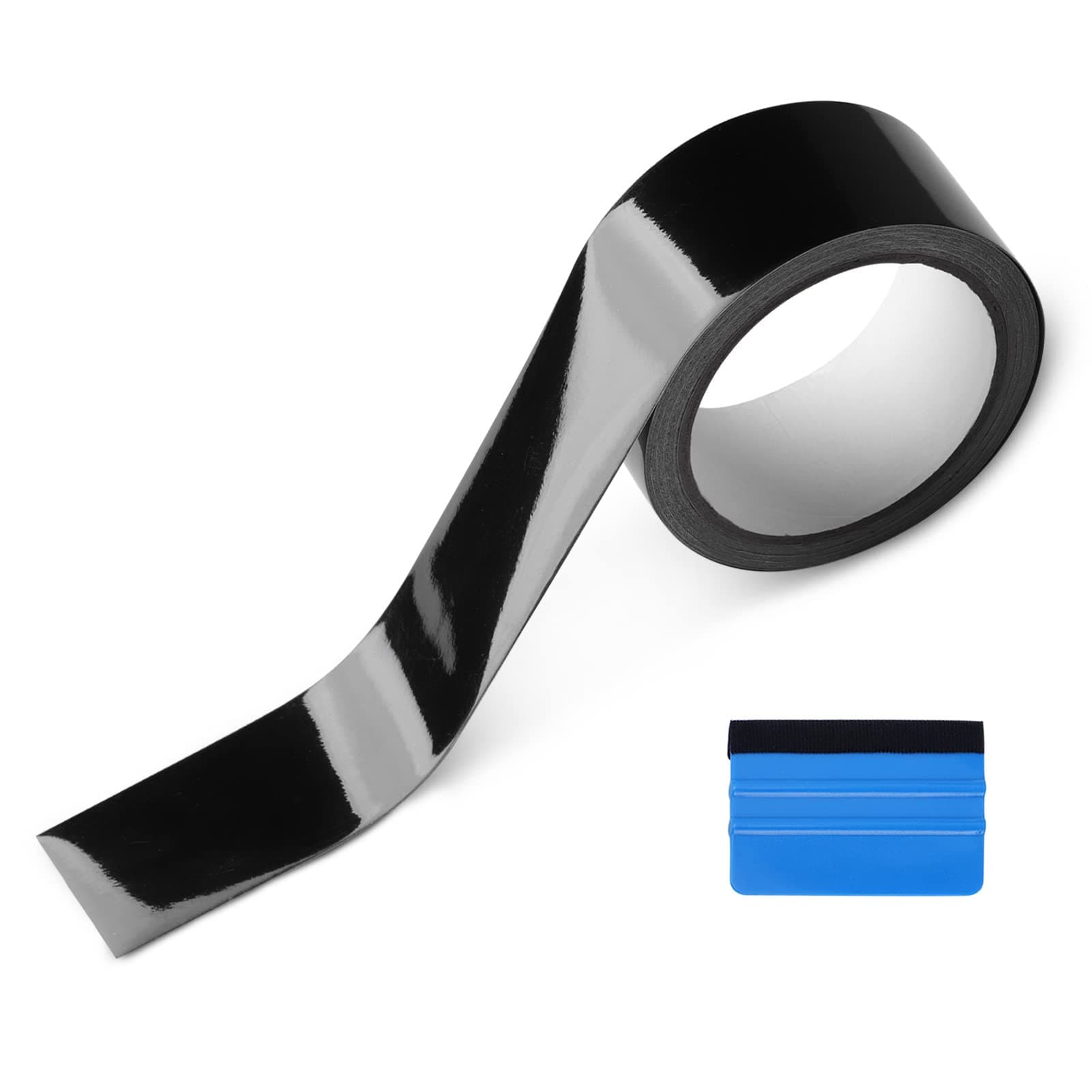 Free Tool Kit High Gloss Vinyl Wrap Kit for Black Out Chrome Delete Window Trim Door Trim Door Sill (5cm x 9meters)