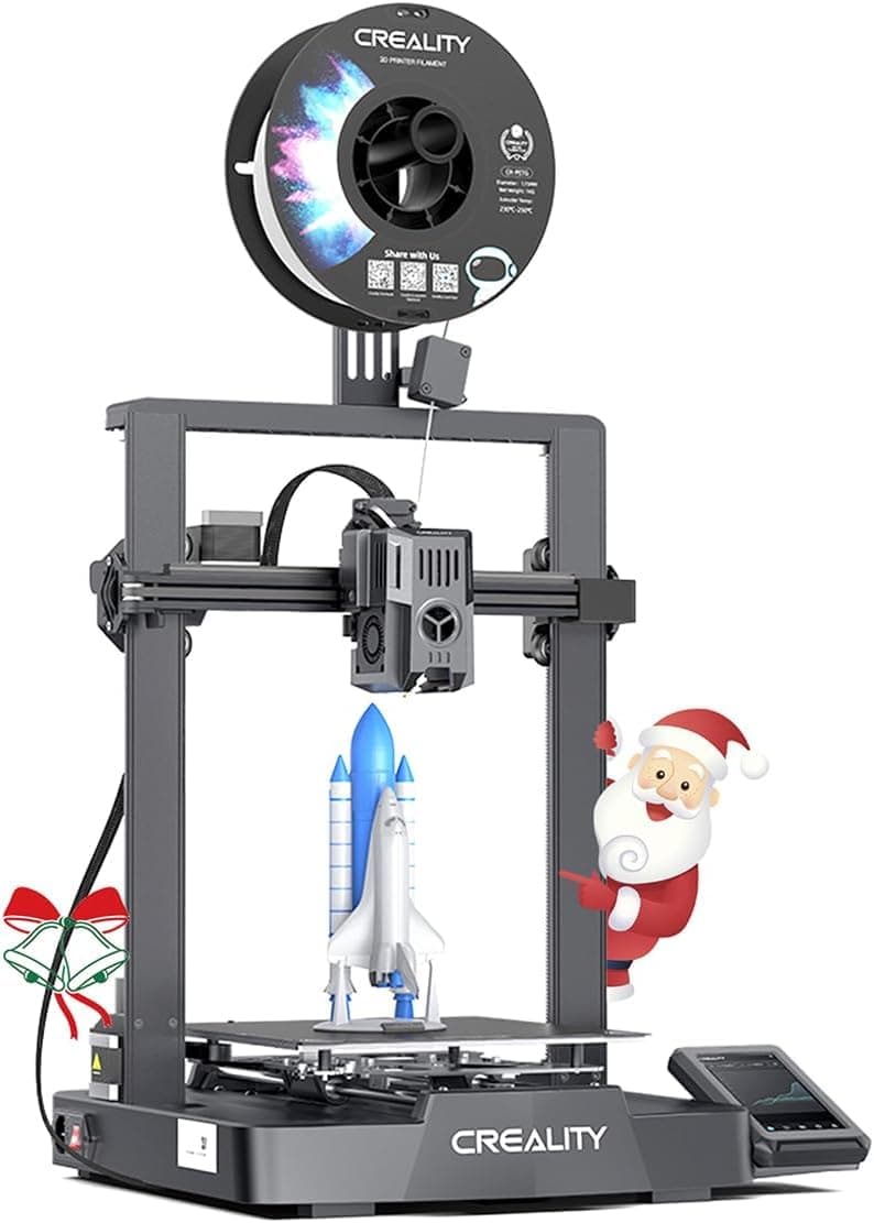 Creality Ender-3 V3 KE 3D Printer, 500mm/s Max Printing Speed CR Touch Auto Leveling, Upgraded Sprite Direct Extruder, Dual Fans Stiff Steel Linear X-axis Rail, Print Size 220 * 220 * 240mm