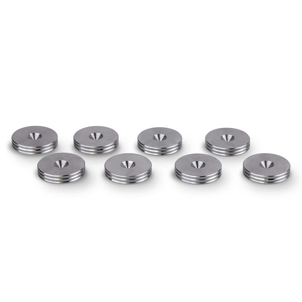 PrecisionGeek – Speaker Spike Pads Ø20 mm, Slim Shape, Solid Stainless Steel, Vibration Dampers for HiFi Speakers, Subwoofers, Cabinets, Stands and Soundbars – Set of 8 Pads