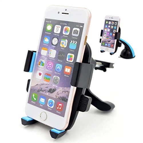 Binfrog 3 in 1 Multifunction Cell Phone Holder Cradle for Car Air Vent , Dashboard , Windshield , Desk and Wall (C1X1CL)