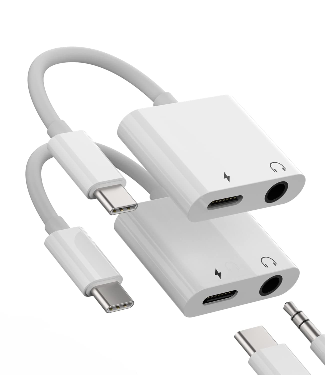 USB-C to 3.5mm Headphone Audio Jack Adapter, 2 Pack, Zoyuzan