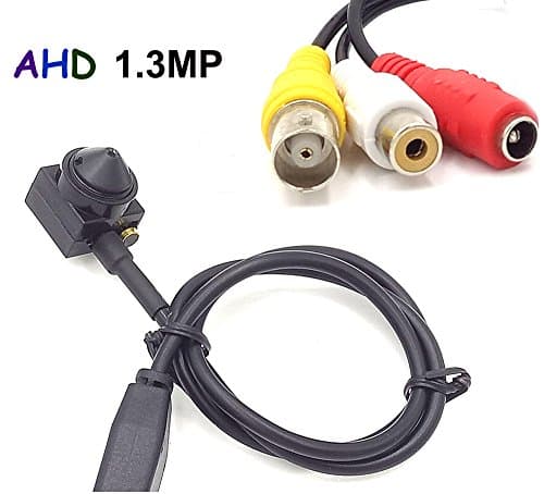 CNDST CCTV Mini AHD 720P HD Spy Pinhole Security Camera for HD 720P/1080P AHD DVR, 3.6mm 90degree Mini Hidden Surveillance Camera