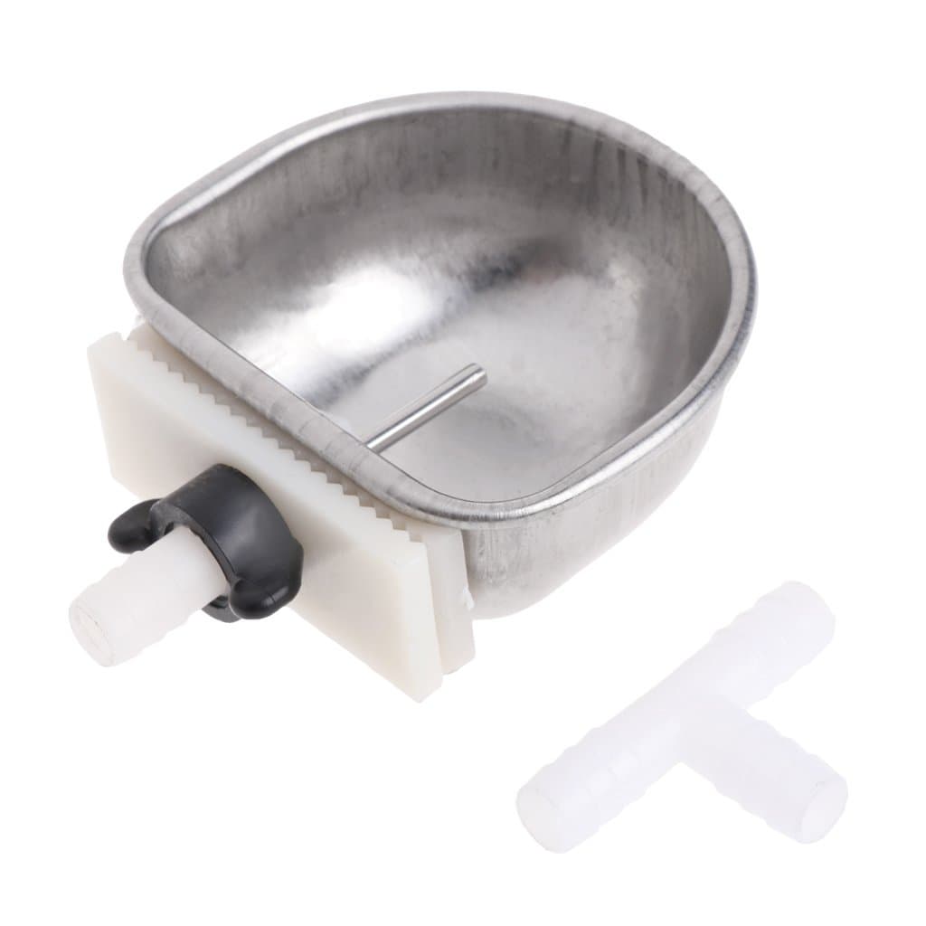 Lovhop Rabbit Water Feeder Automatic Drinker Fix Bowl T Joint Equipment Stainless Steel 1PC