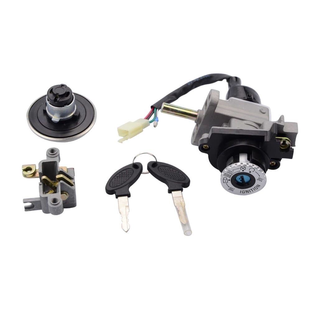 GOOFIT Start Key Ignition Switch Assy 4 Wire Replacement For 50cc 70cc 90cc 110cc 125cc 150cc Scooter motocycle