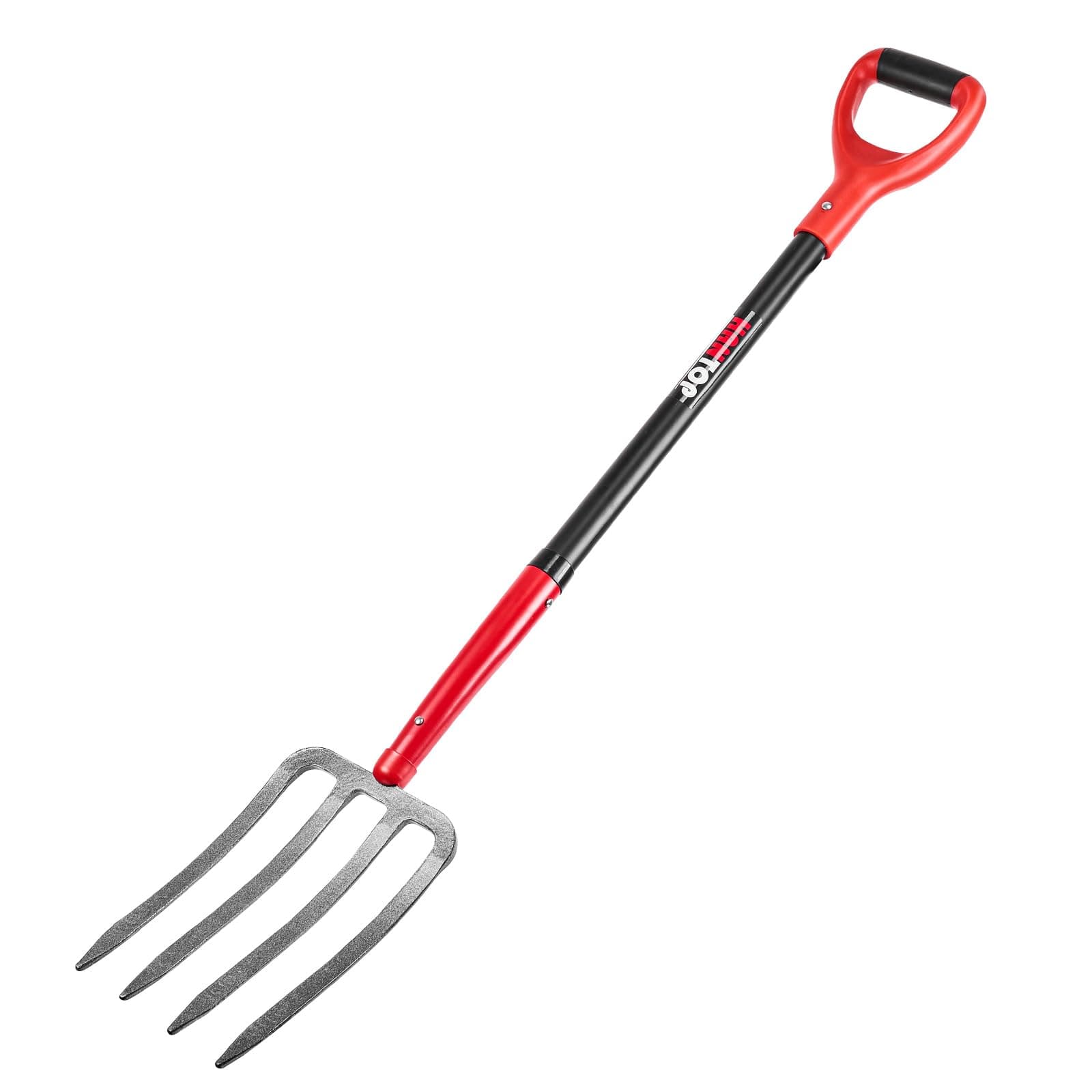 4-Tine Heavy Duty Pitchfork Digging Fork Garden Fork Pitch Forks with Fiberglass Handle for Gardening, Hay,Digging Potatos,43 inches