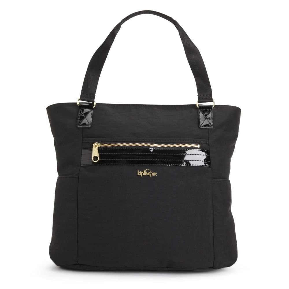 Kipling Leah Tote Bag, Black Patent Combo, One Size