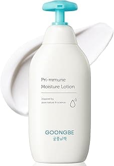 GOONGBE Pri-mmune Moisture Lotion - Korean Baby Body Moisturizer - Hypoallergenic Moisturizing & Calming Daily Skincare for Dry Skin - Fast Absorbing, Naturally Derived Non-Greasy Lotion, 11.8 oz.