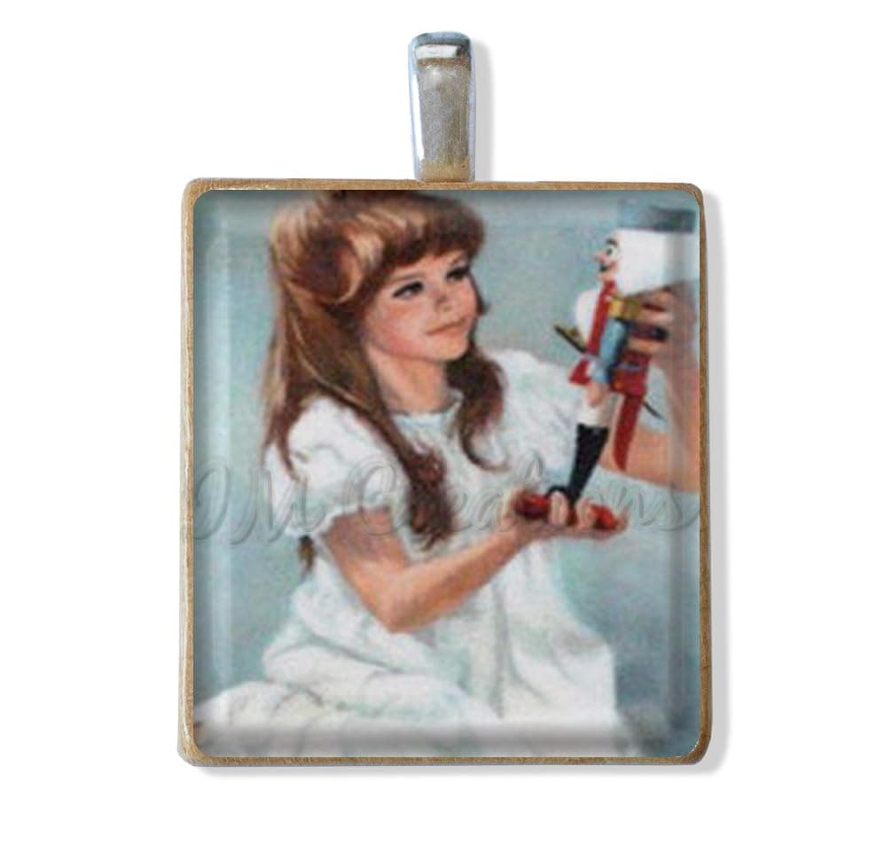 Classic Nutcracker Ballet Designs Scrabble Tile Pendants - BUY 2 or MORE, GET 1 FREE NECKLACE (Clara)
