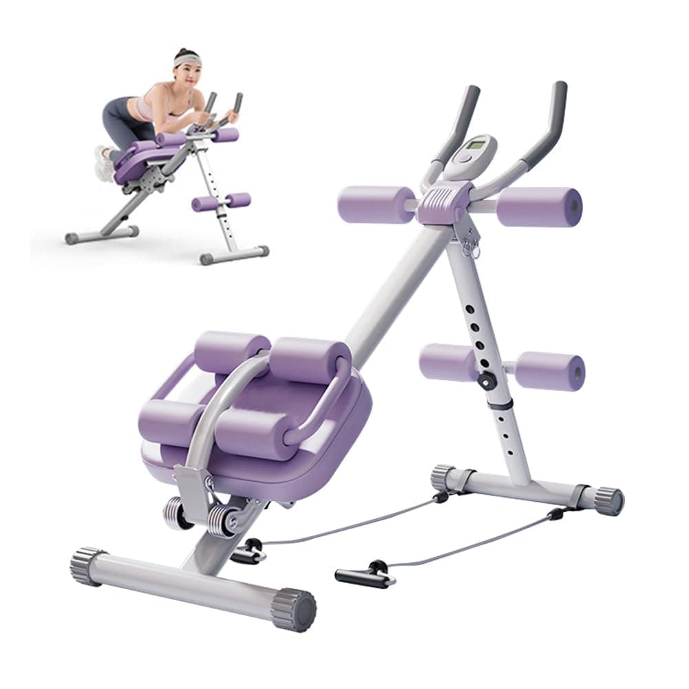 Generic DEONG Ab Workout Equipment, Core & Abdominal Trainers, Ab Machine with Height Adjustable and Stability, Foldable Ab Workout Equipment Home Gym Coaster with LCD Display